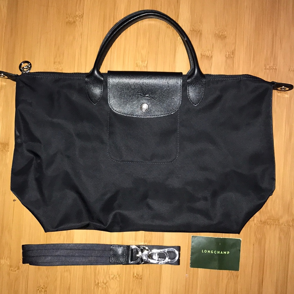 'Medium Le Pliage Neo' Nylon Top Handle Tote